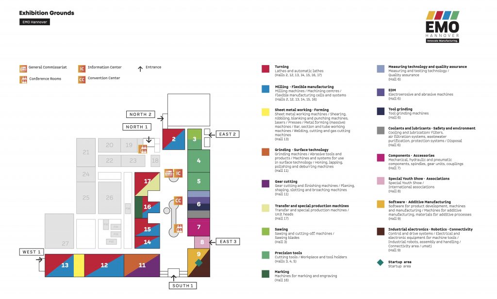 EMO hannover 2023 exhibition map
